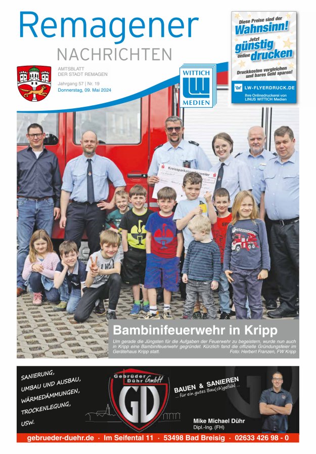 Remagener Nachrichten Titelblatt 19/2024