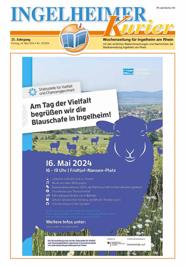 Ingelheimer Kurier Titelblatt 19/2024