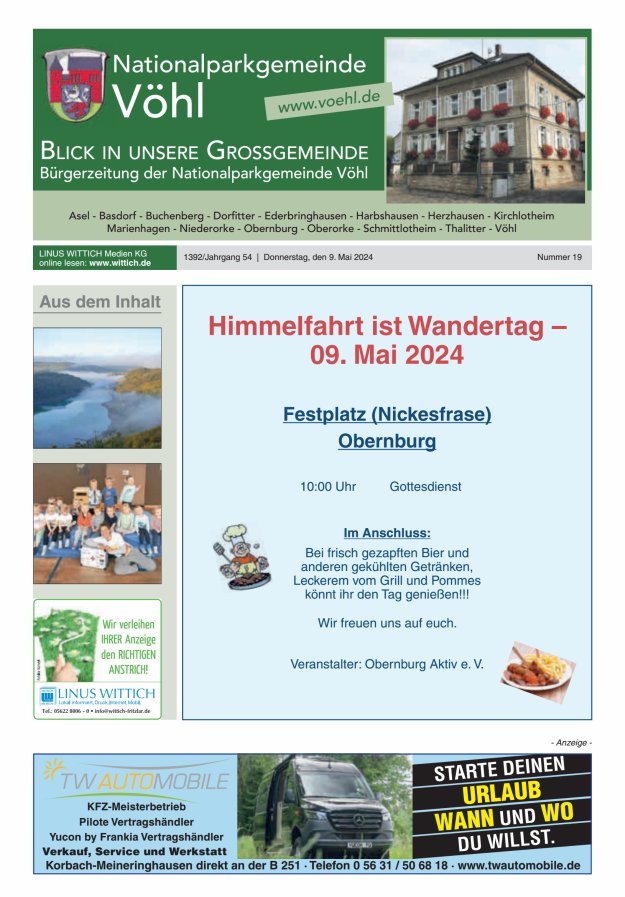 Blick in unsere Grossgemeinde Titelblatt 19/2024