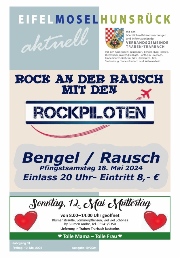 Eifel-Mosel-Hunsrück aktuell VG Traben-Trarbach Titelblatt 19/2024