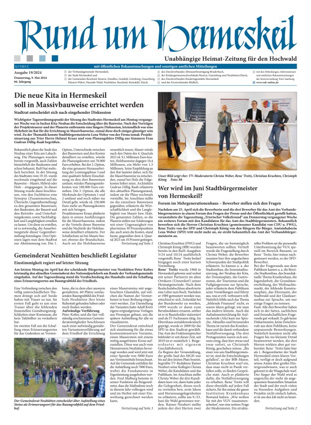 Rund um Hermeskeil Titelblatt 19/2024