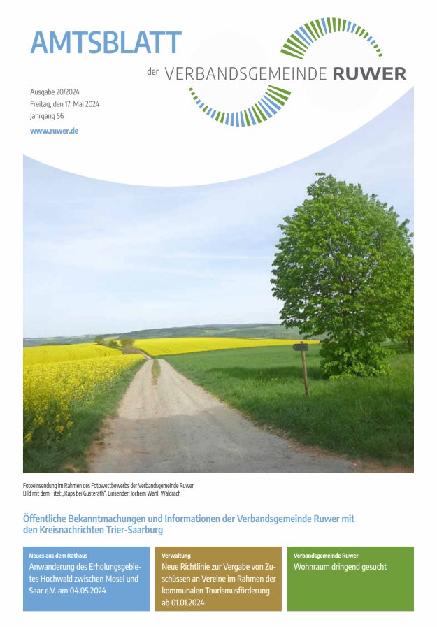 Amtsblatt VG Ruwer Titelblatt 20/2024