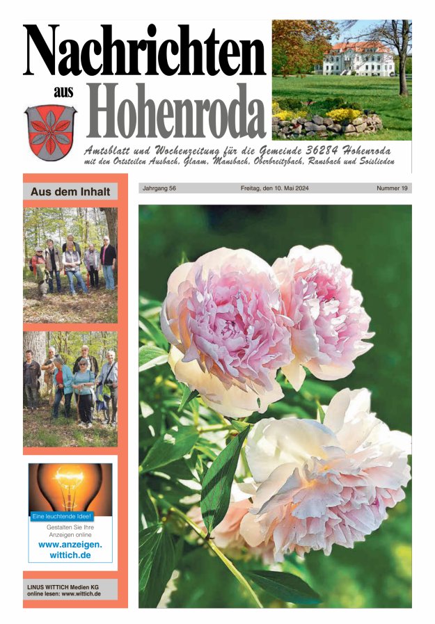 Nachrichten aus Hohenroda Titelblatt 19/2024
