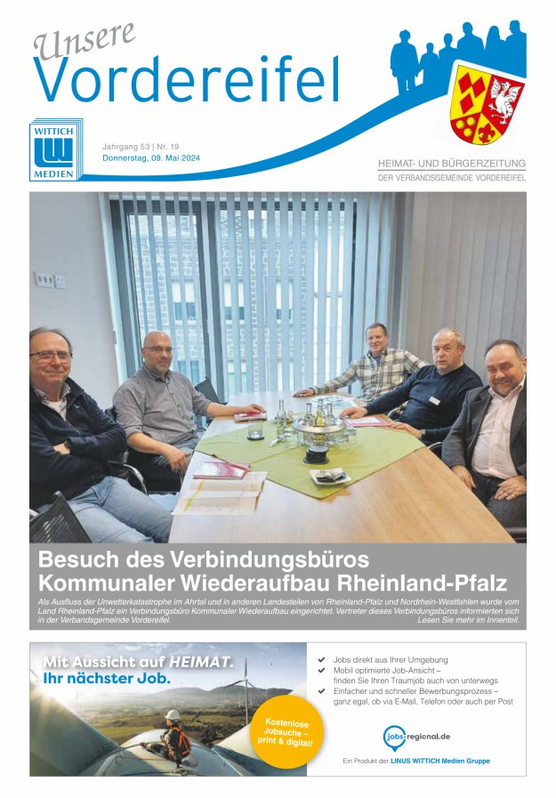 Mitteilungsblatt Vordereifel - Heimat- u Bürgerzeitung der VG Vordereifel Titelblatt 19/2024