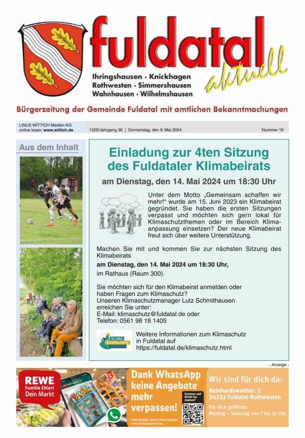 Fuldatal aktuell Titelblatt 19/2024