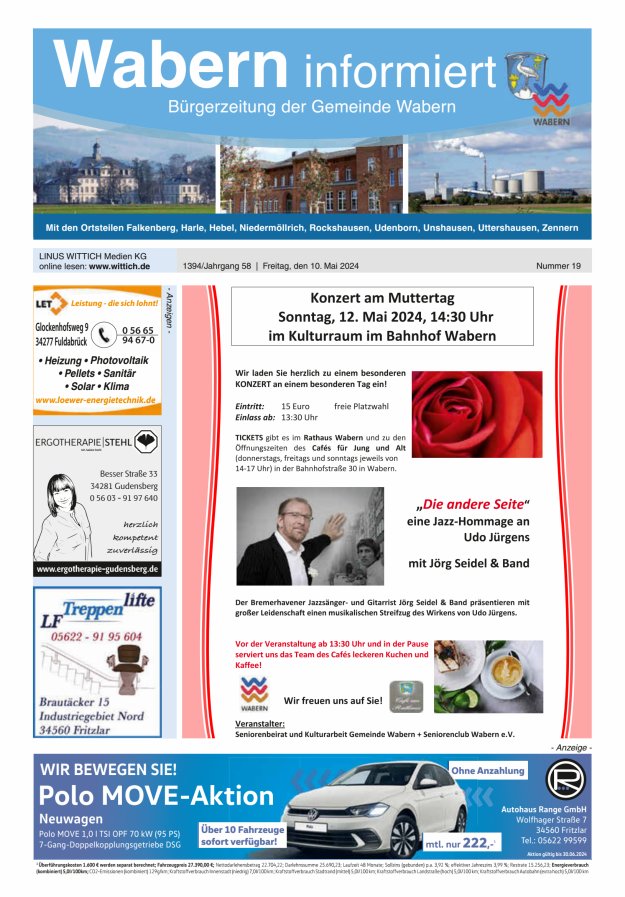 Wabern informiert Titelblatt 19/2024