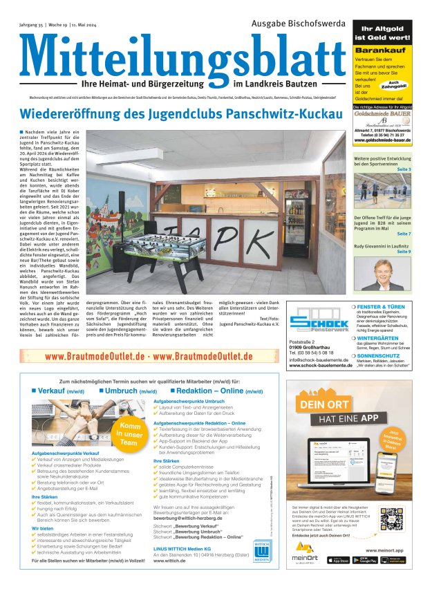 Mitteilungsblatt LK Bautzen Ausgabe Bischofswerda Titelblatt 18/2024