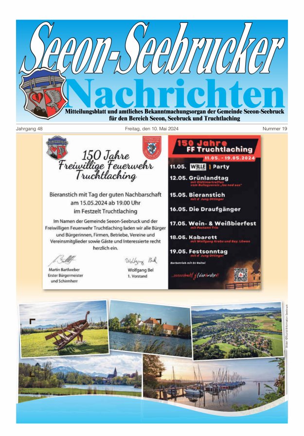 Seeon-Seebrucker Nachrichten Titelblatt 19/2024