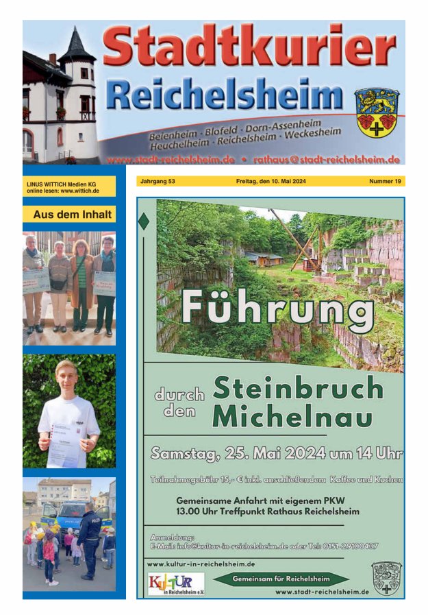 Stadtkurier Reichelsheim Titelblatt 19/2024