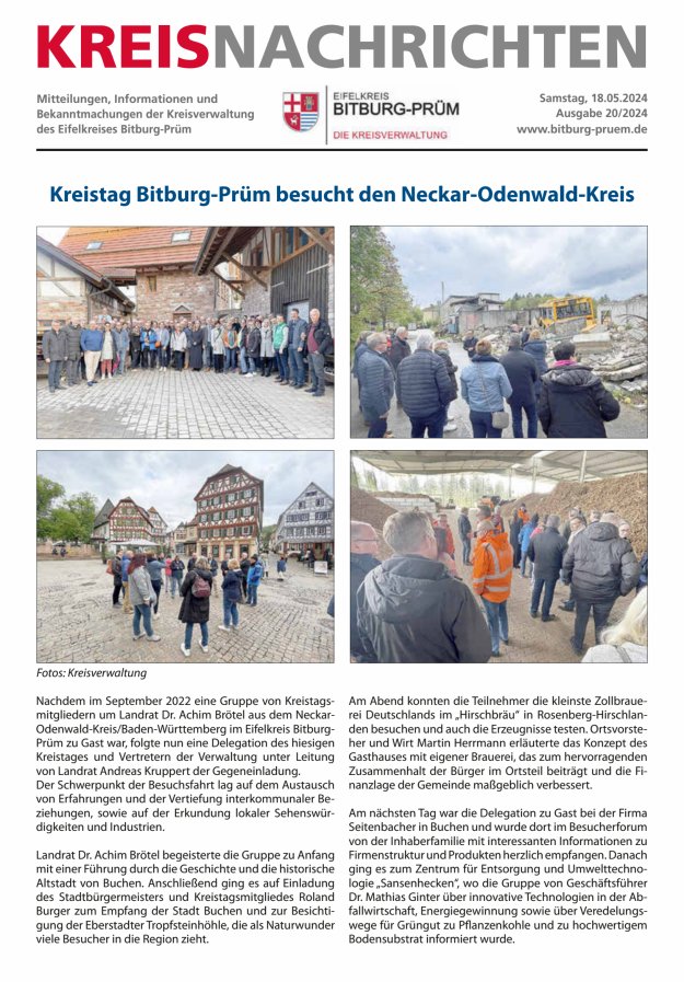 Kreis Bitburg-Prüm Titelblatt 20/2024