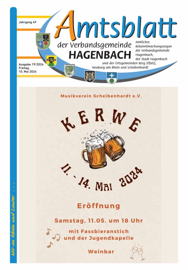 Amtsblatt der VG Hagenbach Titelblatt 19/2024