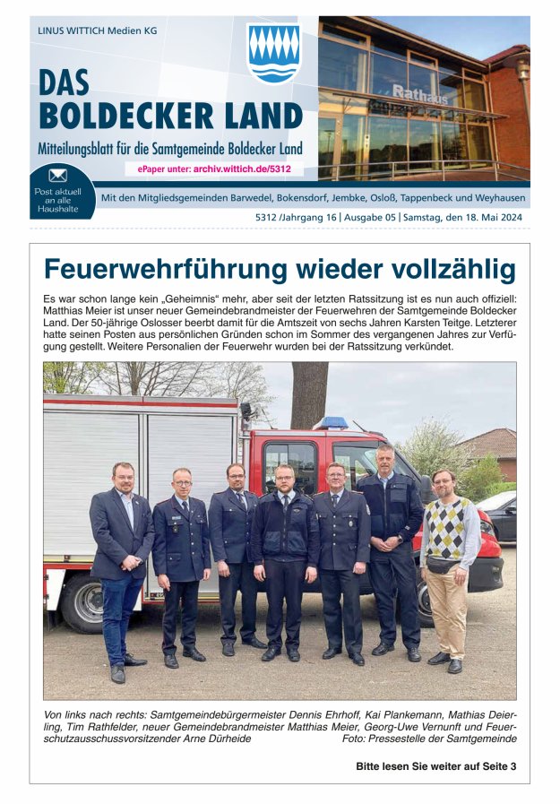 Samtgemeinde Boldecker Land Titelblatt 05/2024