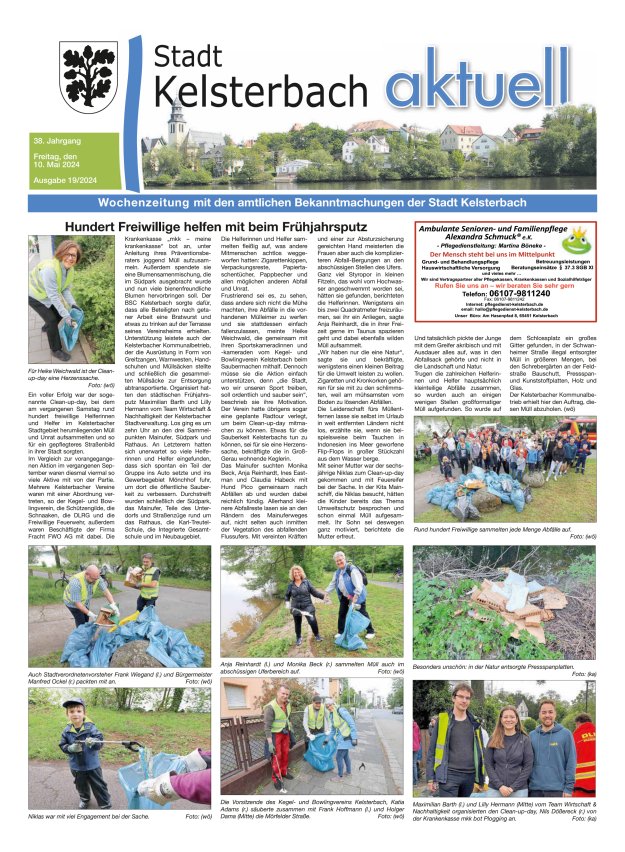 Kelsterbach aktuell Titelblatt 19/2024