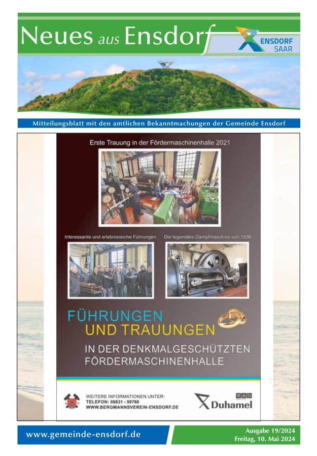 Neues aus Ensdorf Titelblatt 19/2024