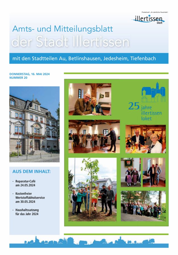 Amts- und Mitteilungsblatt Stadt Illertissen Titelblatt 20/2024