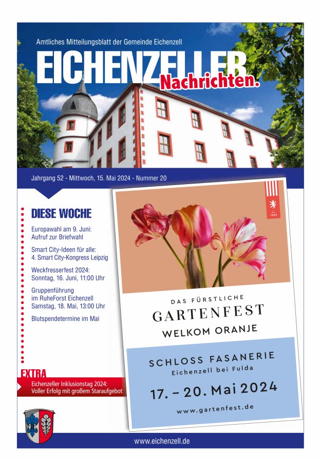 Amtliches Mitteilungsblatt der Gemeinde Eichenzell Titelblatt 20/2024