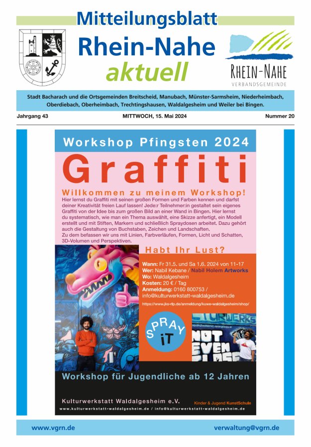 Rhein-Nahe aktuell Titelblatt 20/2024