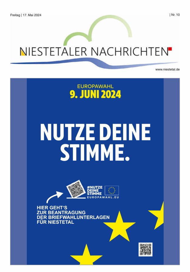 Niestetaler Nachrichten Titelblatt 10/2024