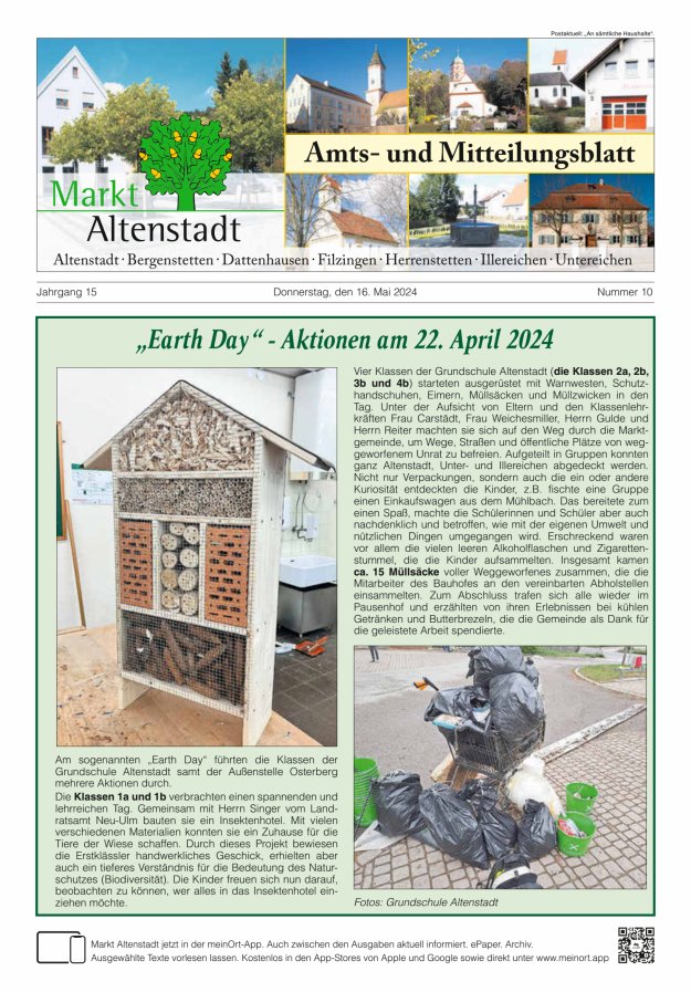 Amts- und Mitteilungsblatt des Marktes Altenstadt Titelblatt 10/2024