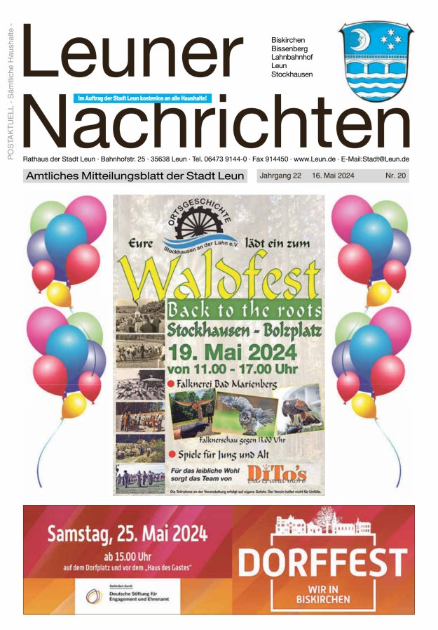 Leuner Nachrichten Titelblatt 20/2024
