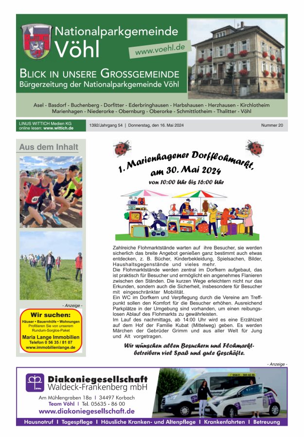 Blick in unsere Grossgemeinde Titelblatt 20/2024