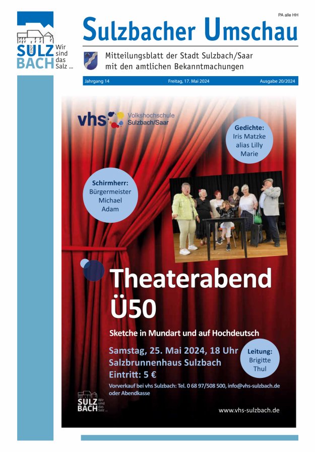 Sulzbacher Umschau Titelblatt 20/2024