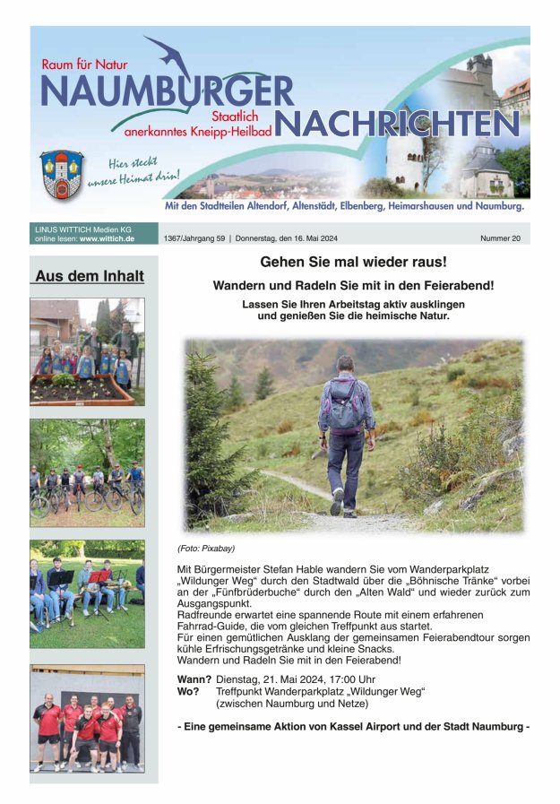 Naumburger Nachrichten Titelblatt 20/2024