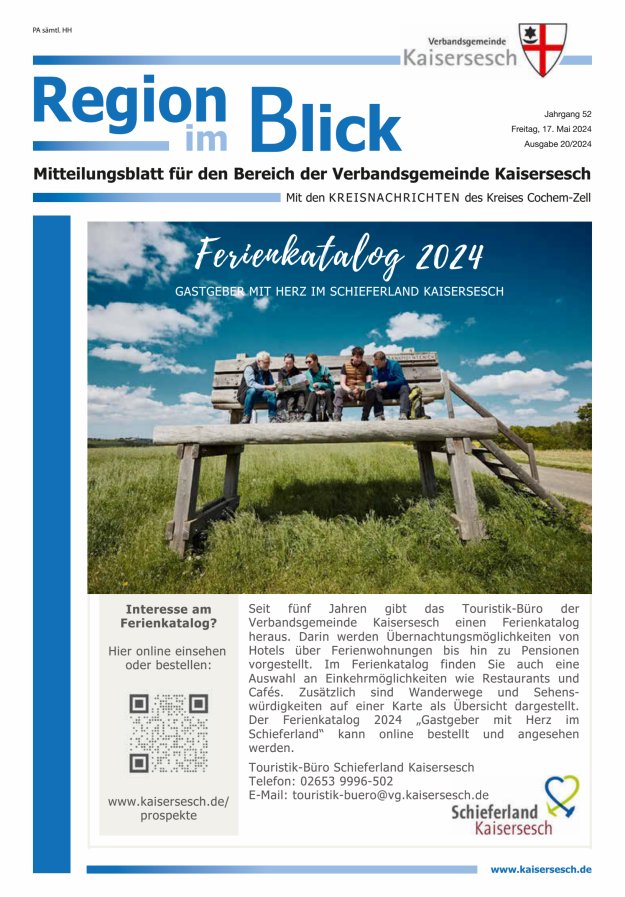 Region im Blick VG Kaisersesch Titelblatt 20/2024
