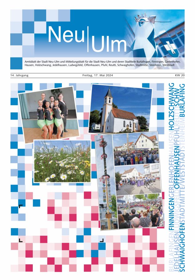 Amtsblatt der Stadt Neu-Ulm und Mitteilungsblatt für die Stadt Neu-Ulm Titelblatt 20/2024