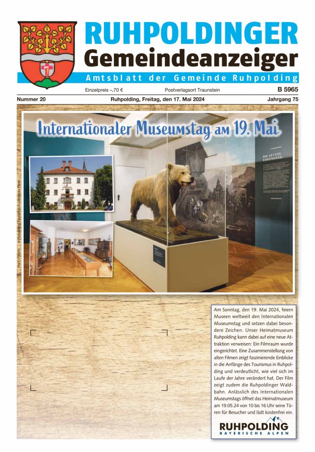 Ruhpoldinger Gemeindeanzeiger Titelblatt 20/2024