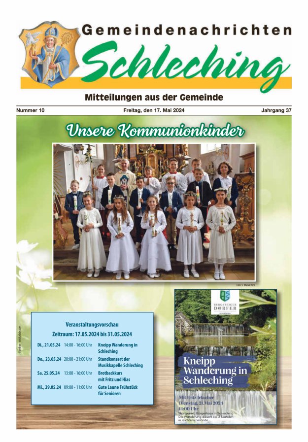 Gemeindenachrichten Schleching Titelblatt 10/2024