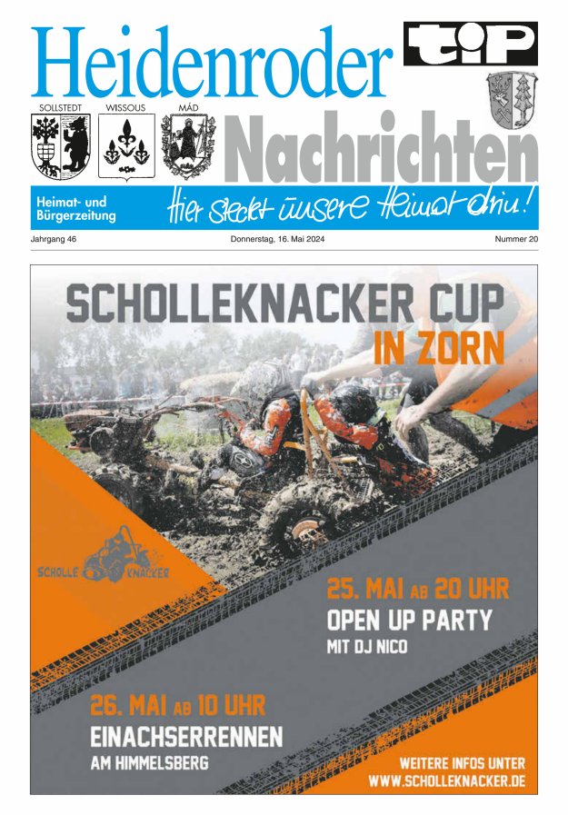 "tip" Heidenroder Nachrichten Titelblatt 20/2024