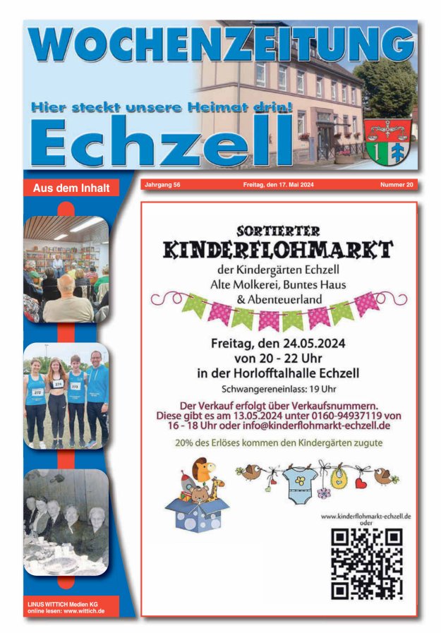 Wochenzeitung für die Gemeinde Echzell Titelblatt 20/2024