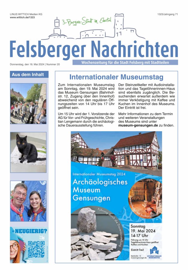 Felsberger Nachrichten Titelblatt 20/2024