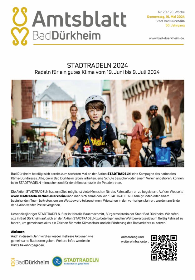 Bad Dürkheimer Woche Titelblatt 20/2024