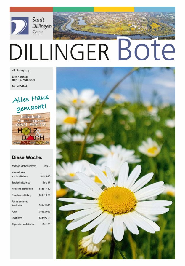 Dillinger Bote Titelblatt 20/2024
