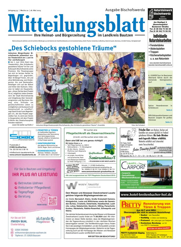 Mitteilungsblatt LK Bautzen Ausgabe Bischofswerda Titelblatt 19/2024