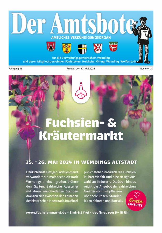 Der Amtsbote - Wemding Verwaltungsgemeinschaft Titelblatt 20/2024