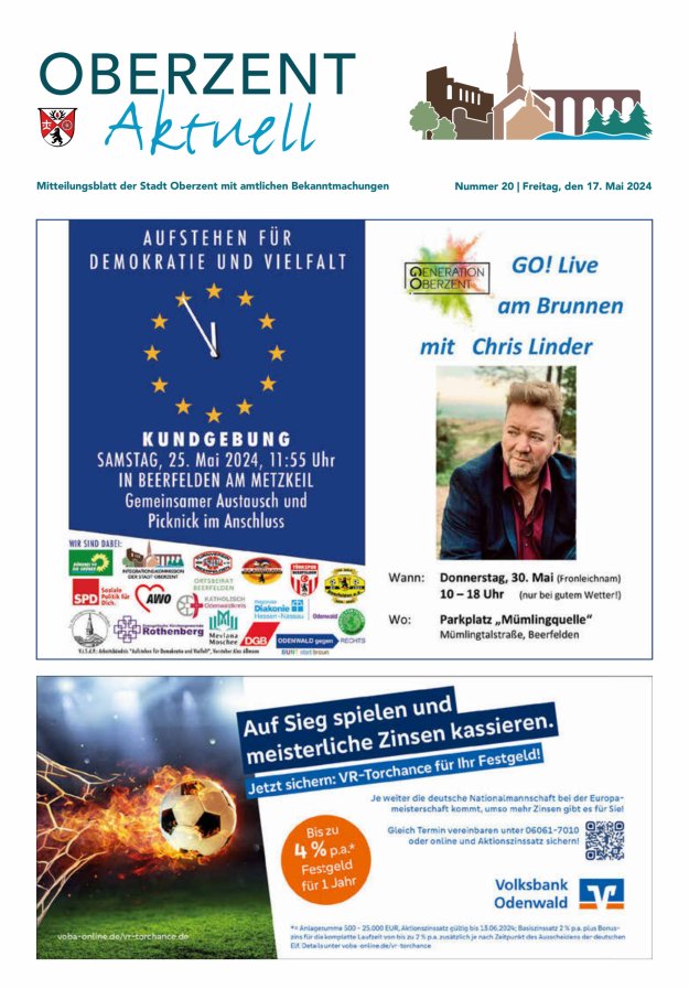Oberzent aktuell Titelblatt 20/2024