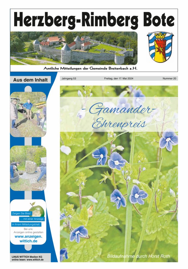 Herzberg-Rimberg Bote Titelblatt 20/2024