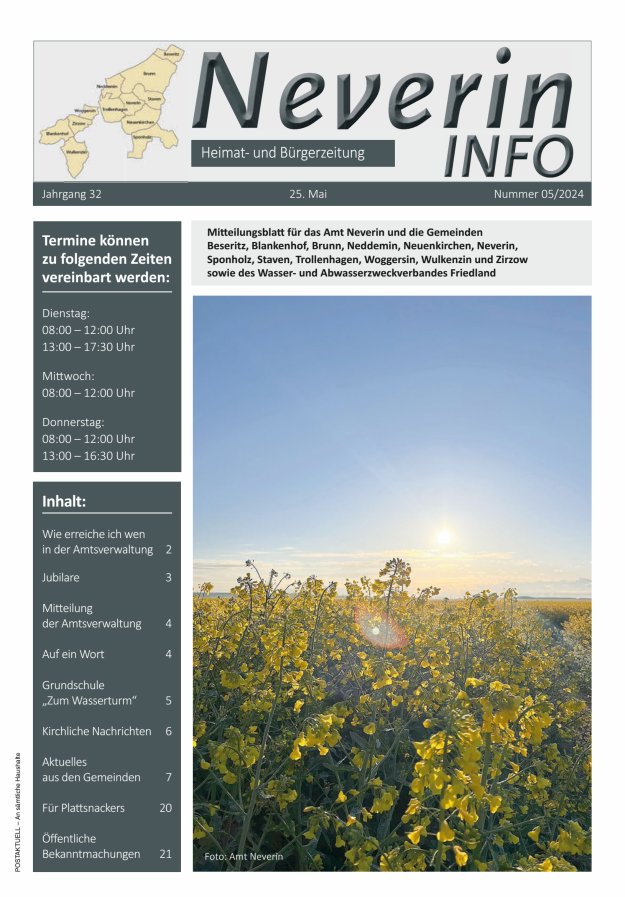 Neverin INFO Titelblatt 05/2024