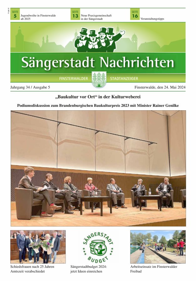 Sängerstadt Nachrichten  Titelblatt 05/2024