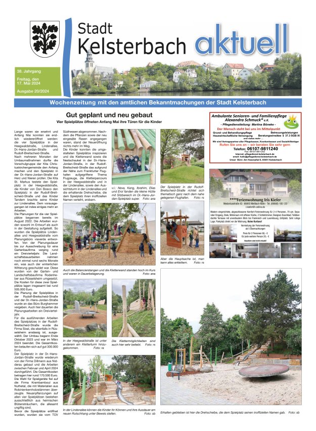 Kelsterbach aktuell Titelblatt 20/2024