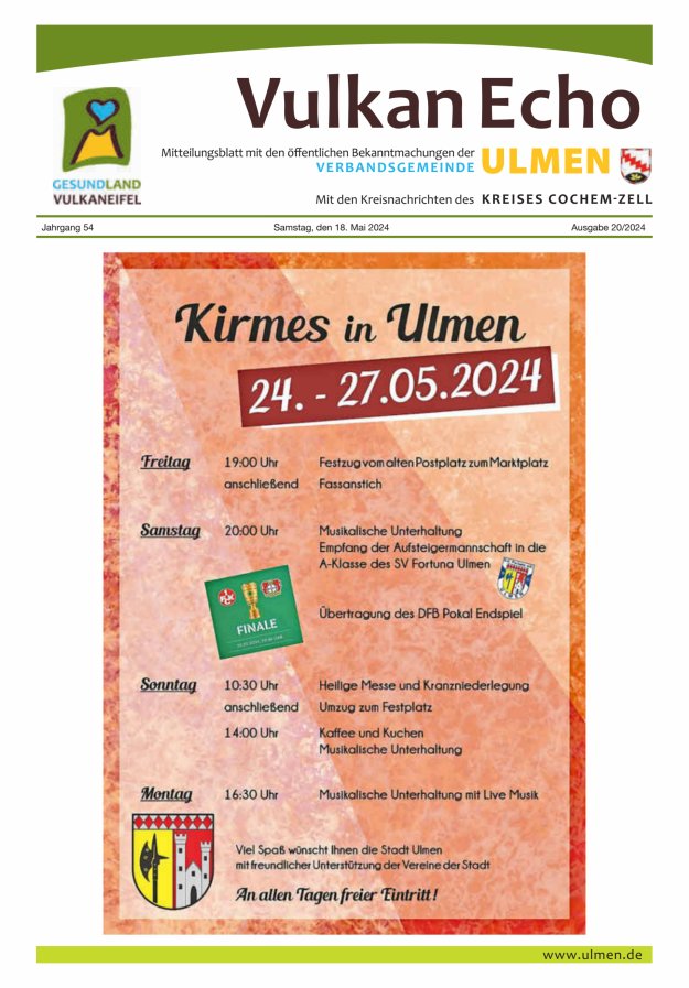 Vulkan Echo VG Ulmen Titelblatt 20/2024