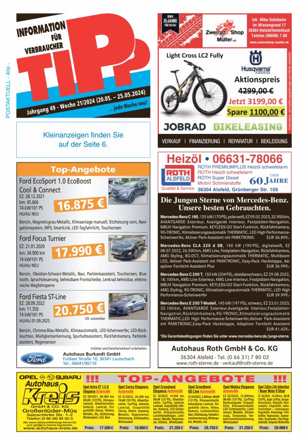Tipp Vogelsberg Titelblatt 21/2024