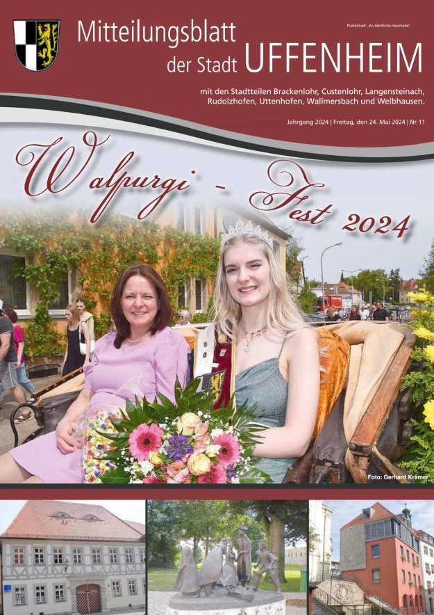Mitteilungsblatt der Stadt Uffenheim Titelblatt 11/2024