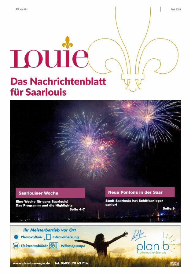 Louie - Nachrichtenblatt für Saarlouis Titelblatt 06/2024