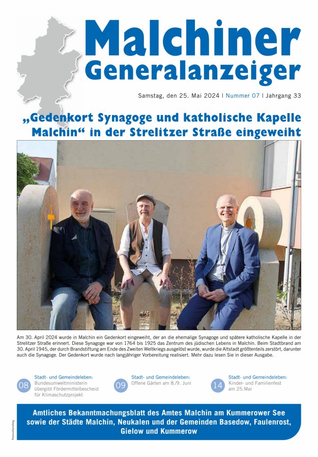 Malchiner Generalanzeiger Titelblatt 07/2024
