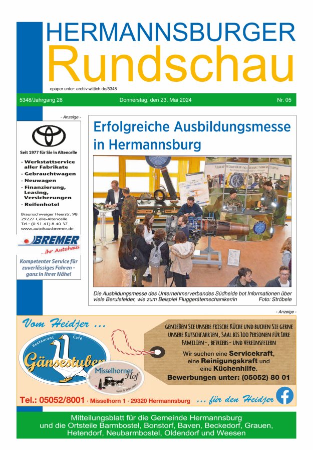 Hermannsburger Rundschau Titelblatt 05/2024