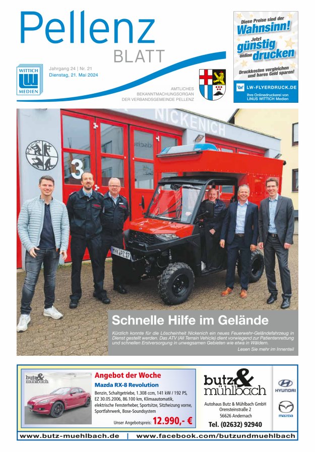 Pellenzblatt Titelblatt 21/2024